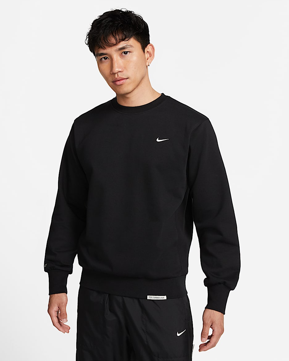 Nike Dri-FIT Standard Issue 男子速干篮球圆领上衣 - 黑/淡象牙白