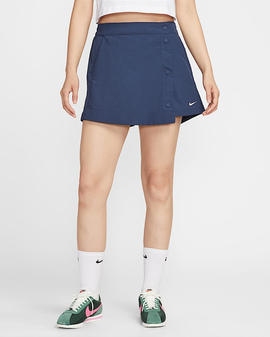 Nike Sportswear Essential 女子梭织裤裙 - 深藏青/帆白