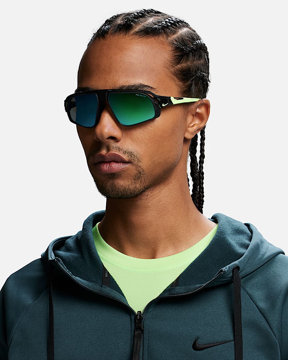 Nike Sun 太阳镜 - 黑/绿色/爆炸绿黄