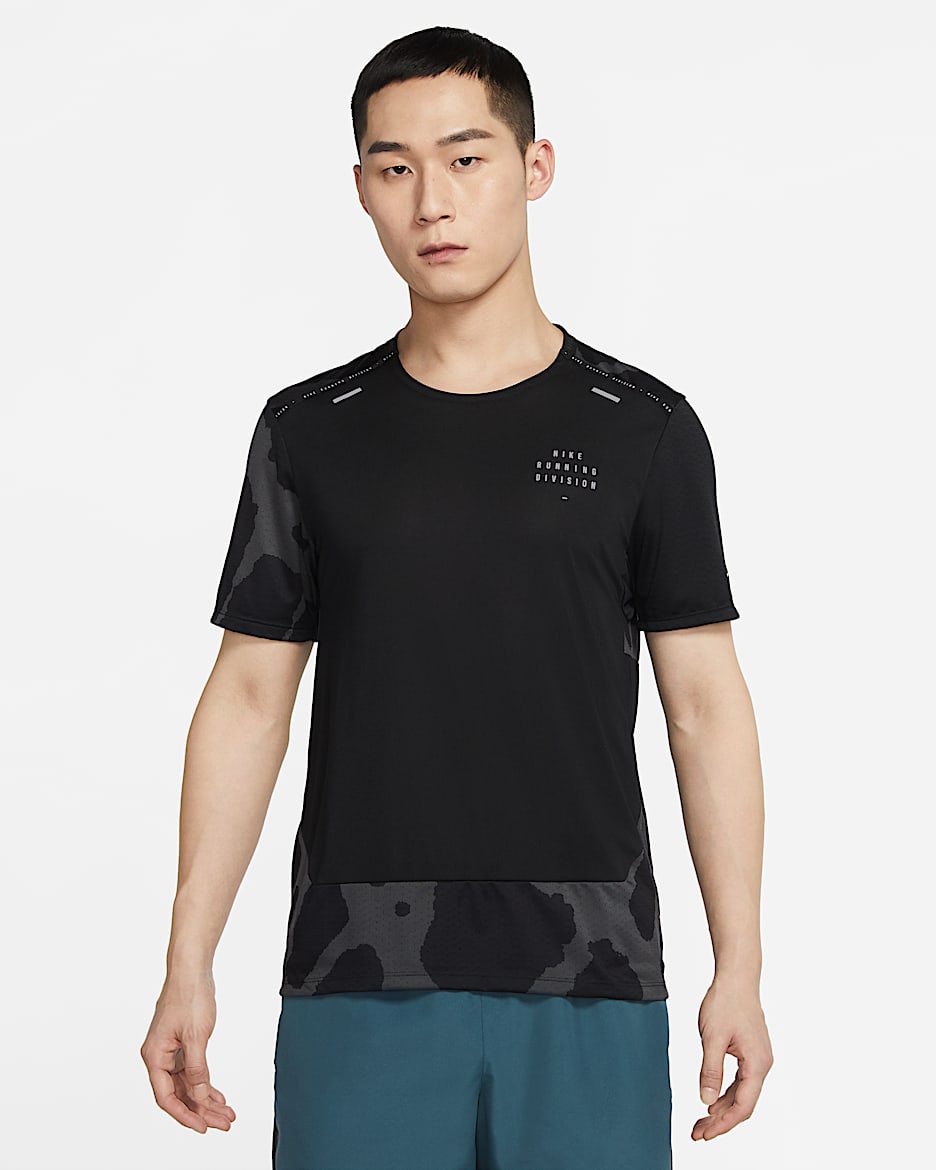 Nike Dri-FIT Run Division Rise 365 男子速干跑步上衣 - 黑