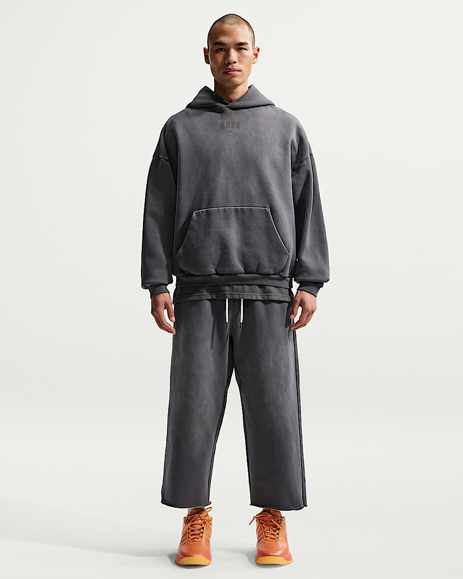 Book Standard Issue 德文布克耐克篮球小标系列男子加绒九分裤 - 黑/黑