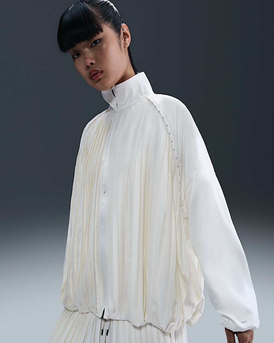 Nike Sportswear Collection 女子褶裥运动夹克 - 帆白/帆白
