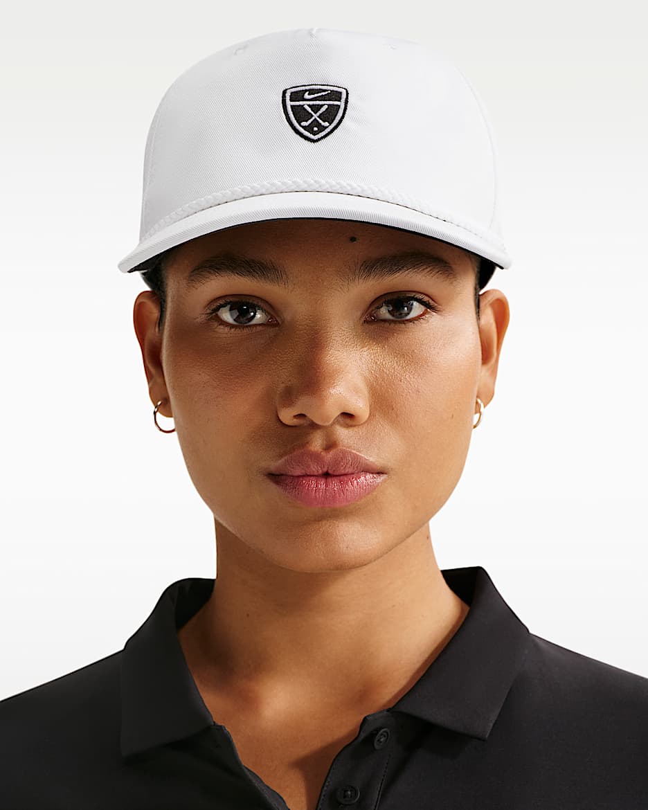 Nike Pro Par 软顶高尔夫训练运动帽 - 白色/煤黑