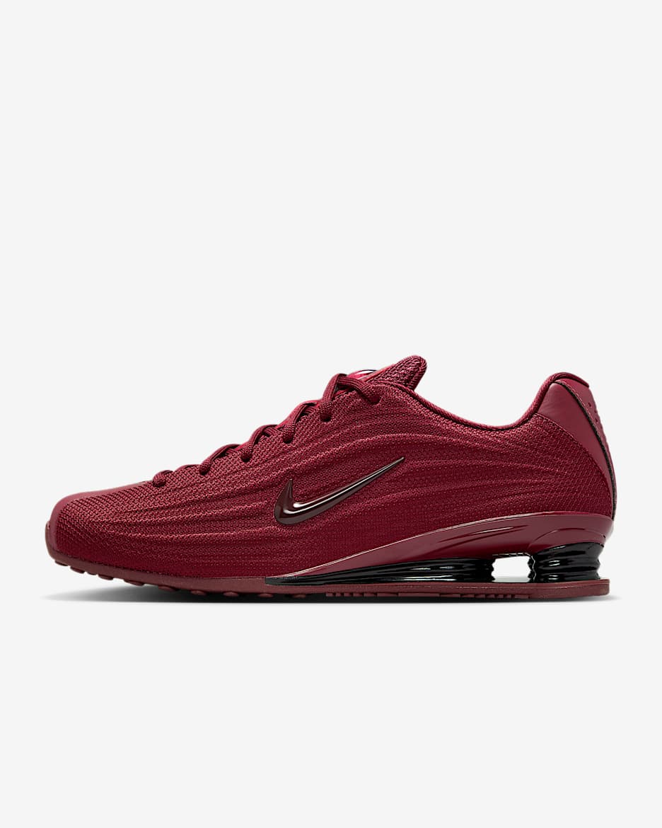 Nike Shox Z 女子气柱运动鞋 - 暗队红/黑/神秘枣红