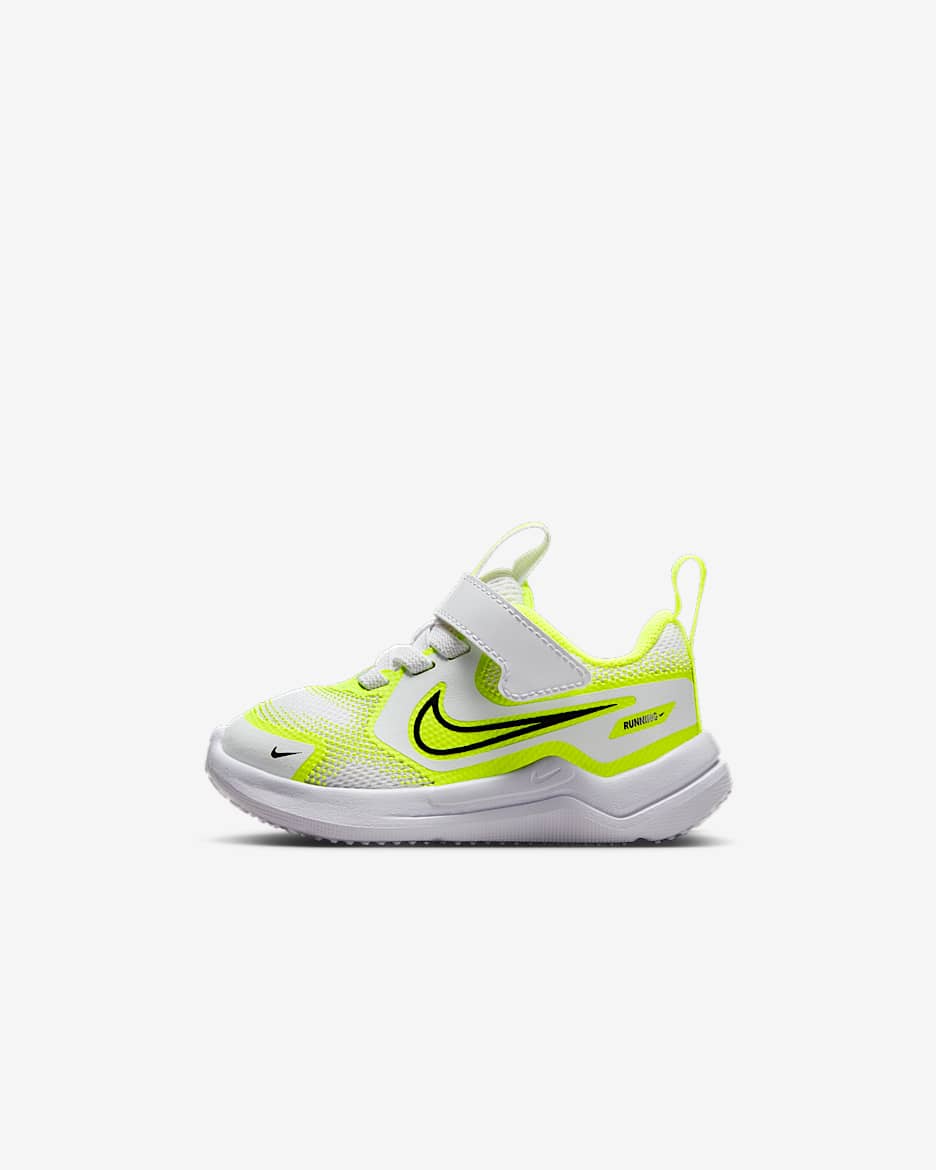 Nike Cosmic Runner 耐克宇宙一号婴童易穿脱运动鞋 - 白色/荧光黄/黑