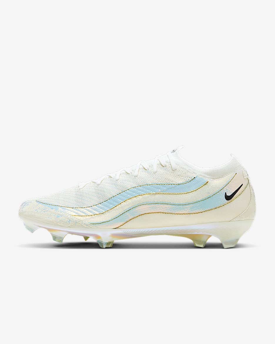 Nike Mercurial Vapor 16 Elite x Air Max 95 SE 耐克刺客系列男/女 FG 天然硬质草地低帮足球鞋 - 白色/黑