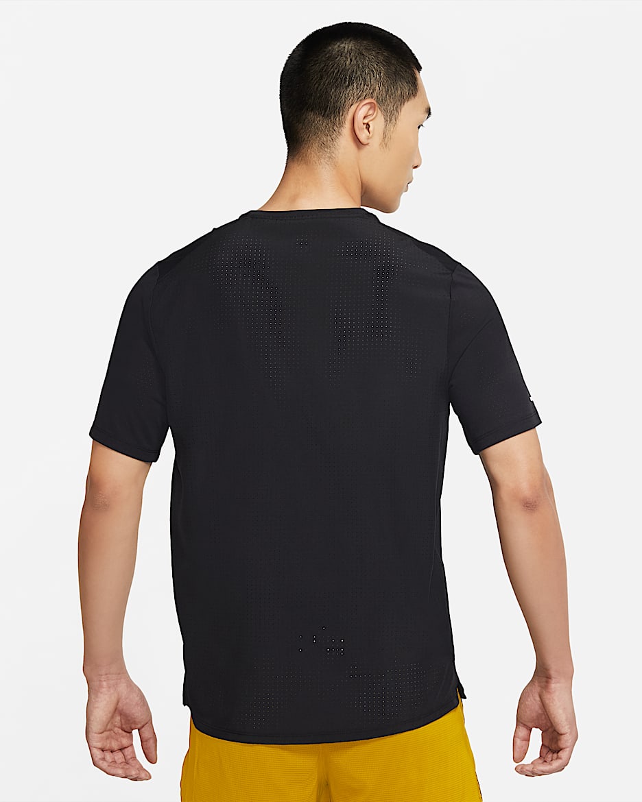 Nike Miler Run Division 男子短袖跑步上衣 - 黑/黑