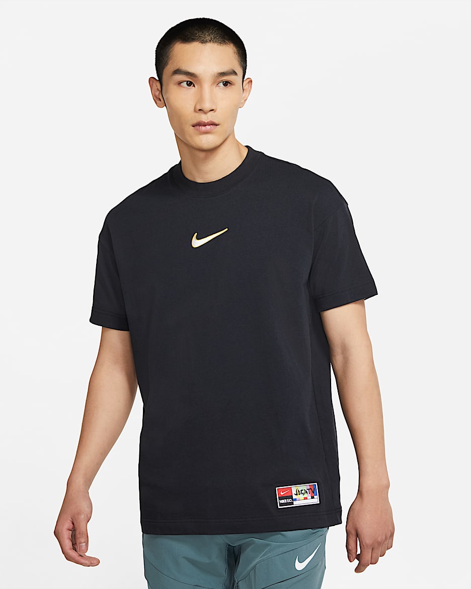 Nike F.C. 男子足球T恤 - 黑/白色