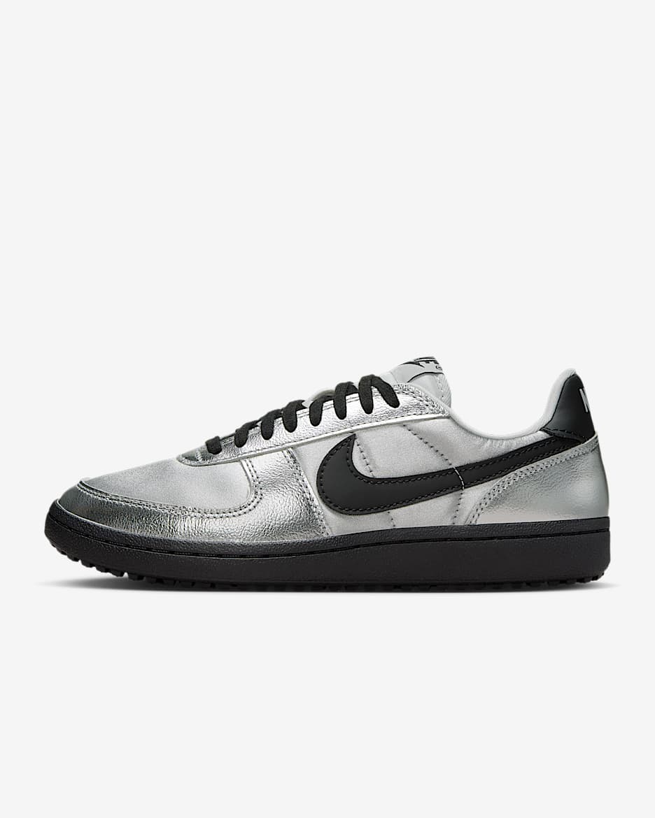Nike Field General 女子薄底运动鞋 - 金属银/尘光子色/白色/黑