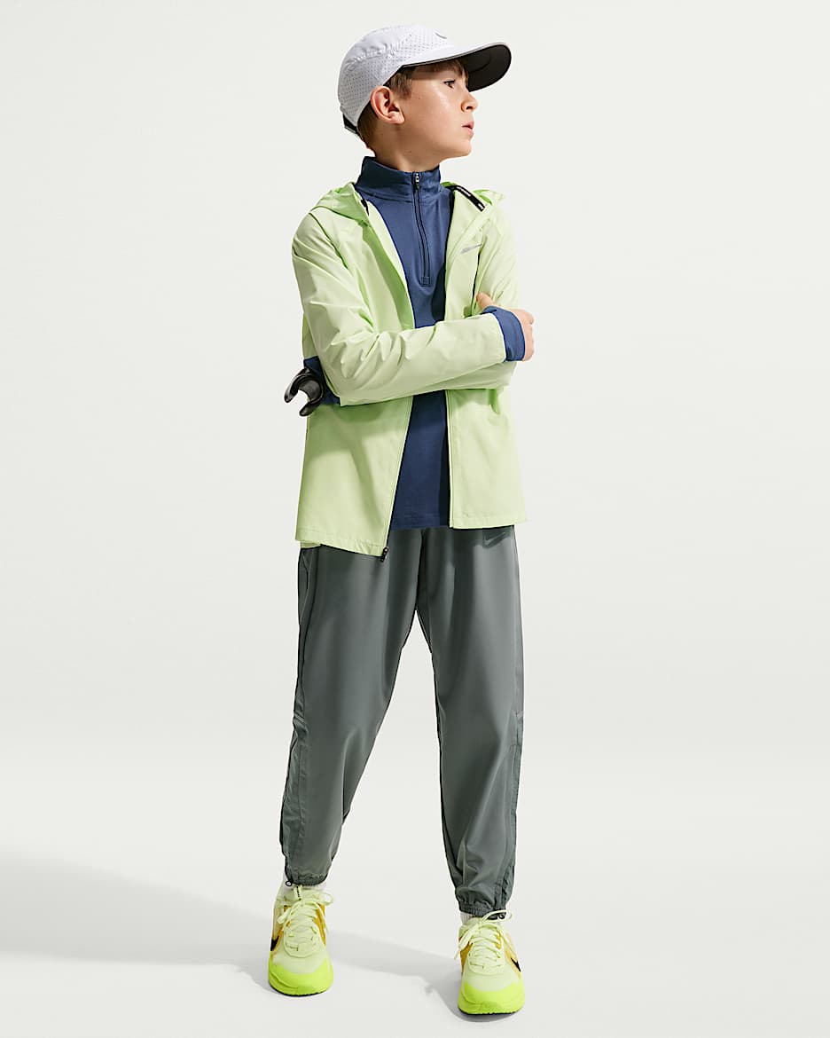 Nike Miler Dri-FIT 大童速干梭织长裤 - 烟灰