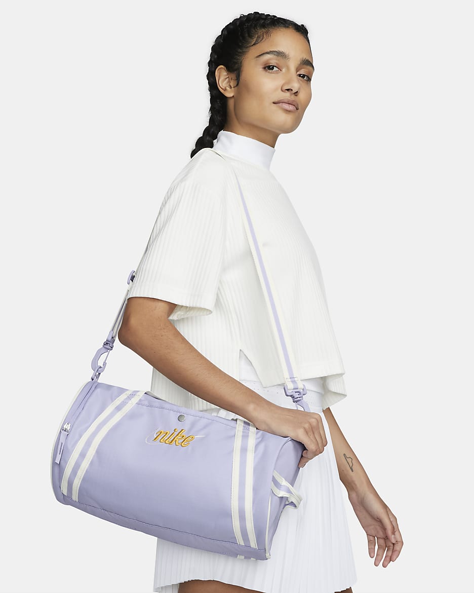 Nike Heritage 复古托特行李包 - 氧气紫/帆白/典雅托帕石色