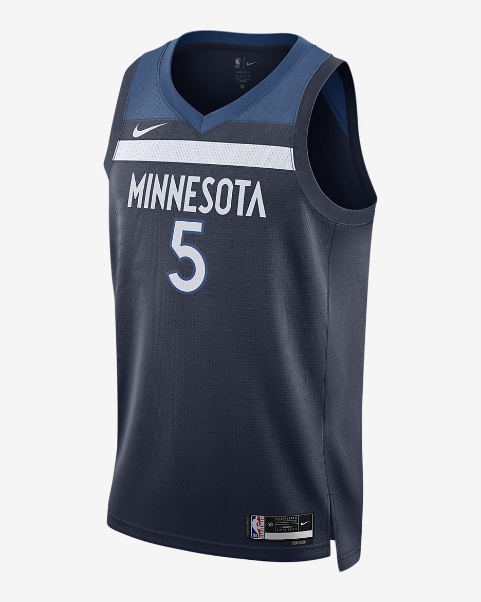 明尼苏达森林狼队 Icon Edition Nike Dri-FIT NBA Swingman Jersey 男子速干球衣 - 大学深蓝