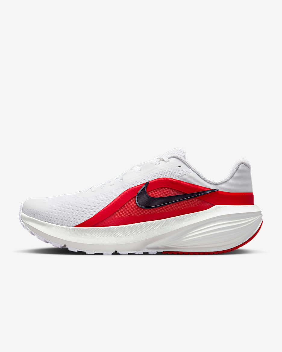 Nike Downshifter 14 男子公路跑步鞋 - 白色/山峰白/亮深红/黑