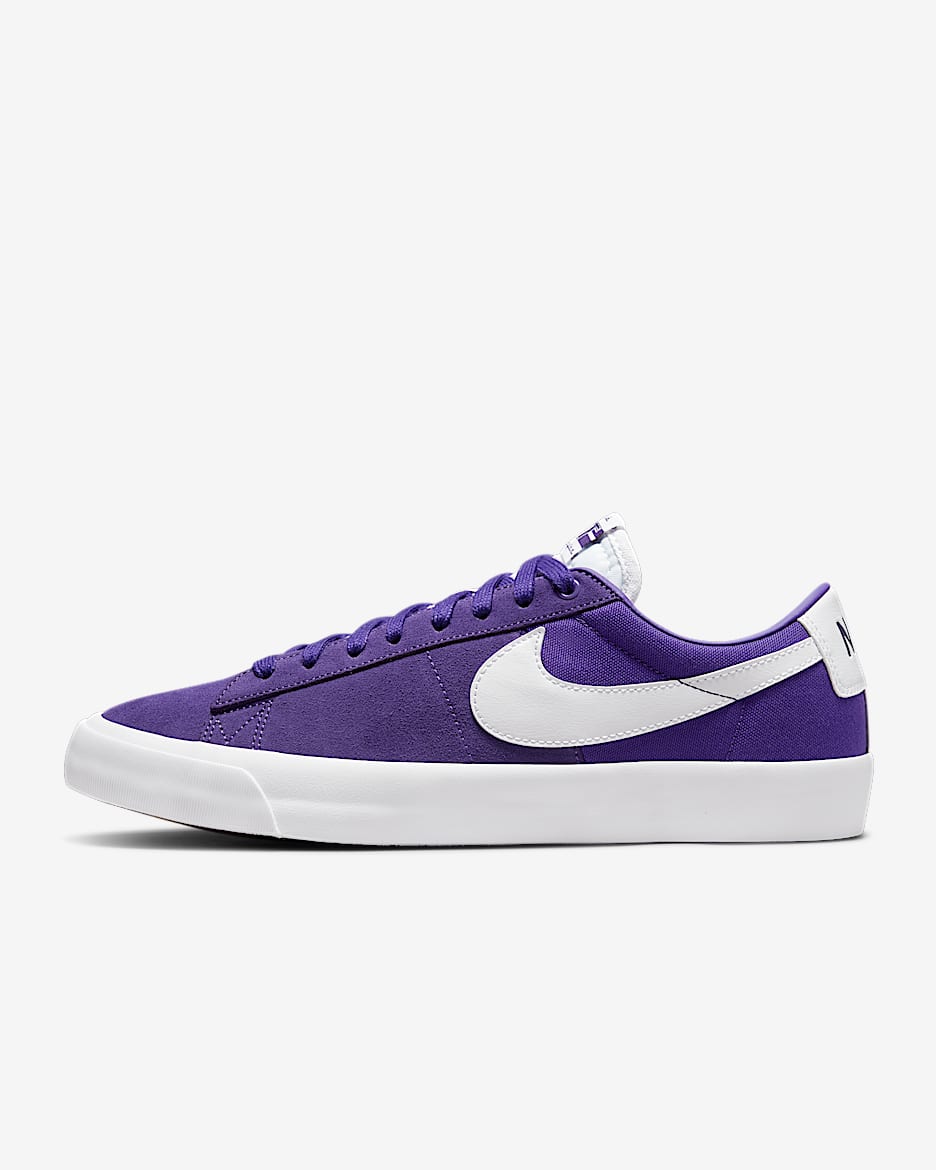 Nike SB Zoom Blazer Low Pro GT 男/女滑板鞋情侣款板鞋 - 庭紫/庭紫/白色/白色