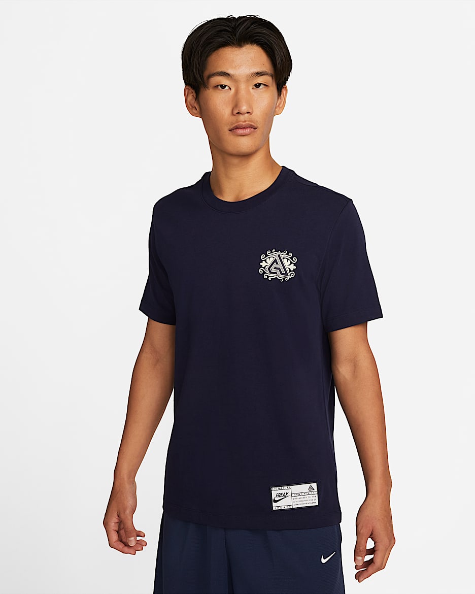 Giannis Nike Premium 男子篮球T恤 - 黑蓝