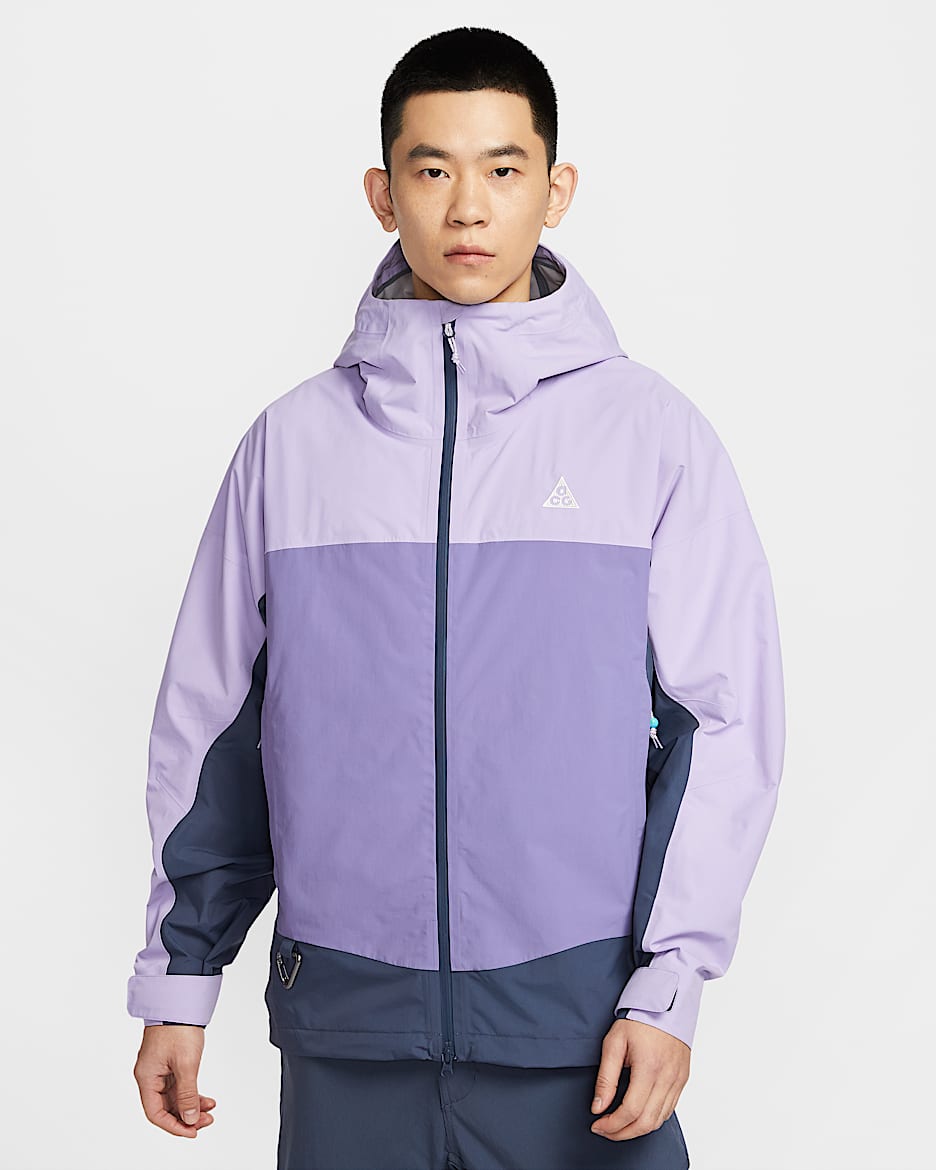 Nike ACG "Morpho" Storm-FIT ADV 2.5L 男子防风防水夹克硬壳冲锋衣 - 绣球花紫/暗紫/闪电蓝/山峰白