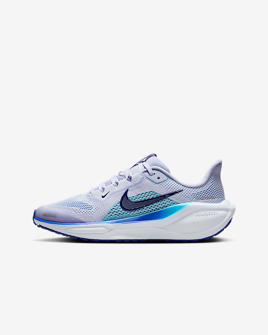 Nike Pegasus 41 耐克小飞马大童体考公路跑步鞋 - 幻影/足球灰/深夜蓝/空间蓝