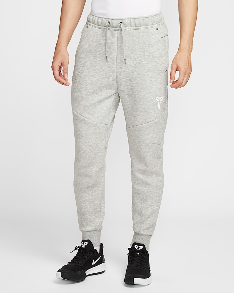 Kobe Tech Fleece 科比男子长裤 - 调色暗灰/白色