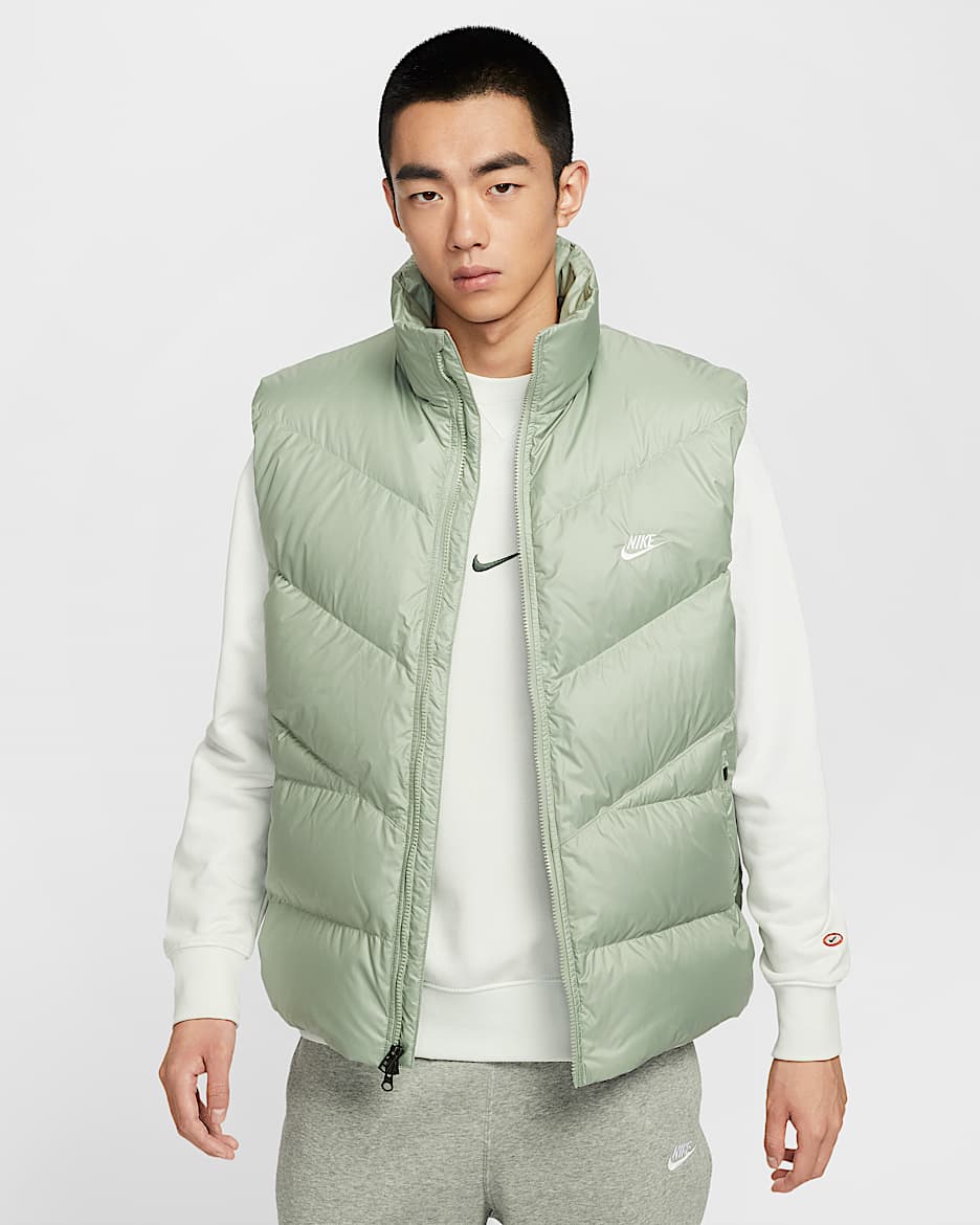 Nike Windrunner Statement 男子拒水羽绒马甲 - 地平线绿/地平线绿/白色