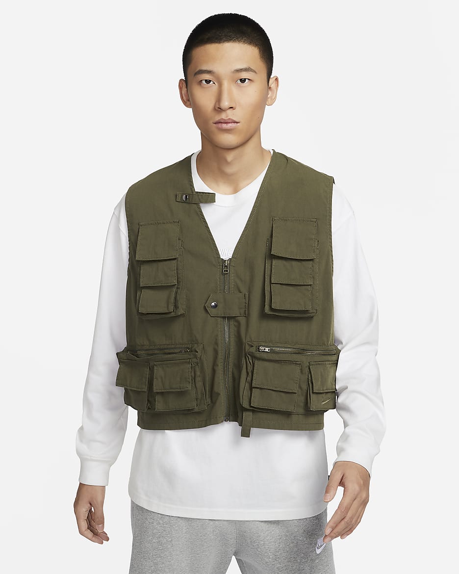 Nike Life 男子机能风马甲 - 军裤卡其/军裤卡其