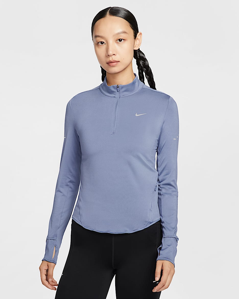 Nike Swift Dri-FIT 女子防晒速干跑步上衣 - 世界靛青