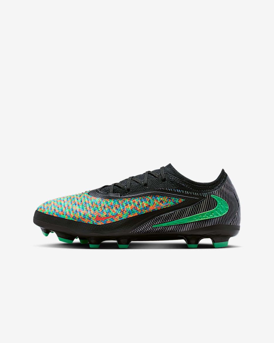 Nike Jr. Phantom 6 Low Pro "EA SPORTS FC" 耐克暗煞系列大童 MG 多种场地低帮足球鞋 - 多色/亮深红