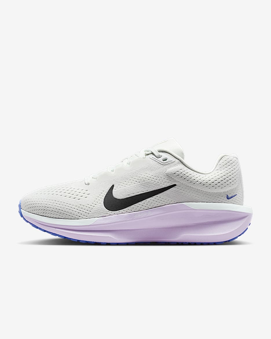 Nike Winflo 11 女子公路跑步鞋 - 山峰白/薄雾紫/宝石蓝/黑