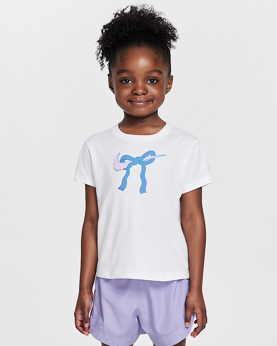 Nike Swoosh Ribbon 幼童T恤 - 白色