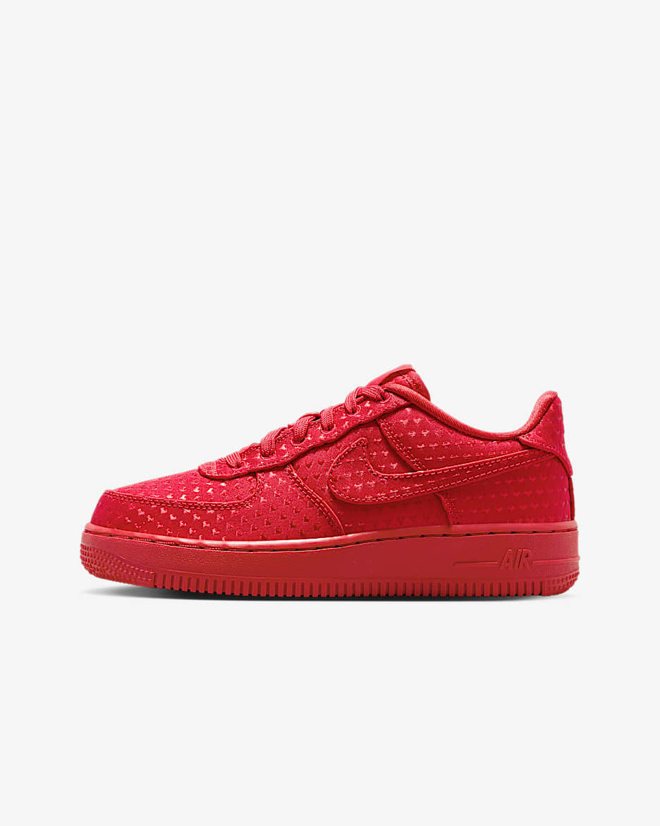 Nike Air Force 1 大童空军一号运动鞋 - 大学红/黑/大学红
