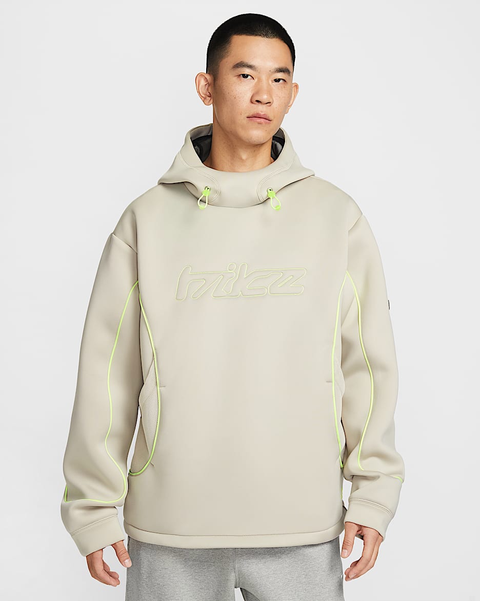 Nike Project F.R.O.G. 男子网眼衬里套头连帽衫 - 奶白 II/黑/荧光冰黄/荧光冰黄