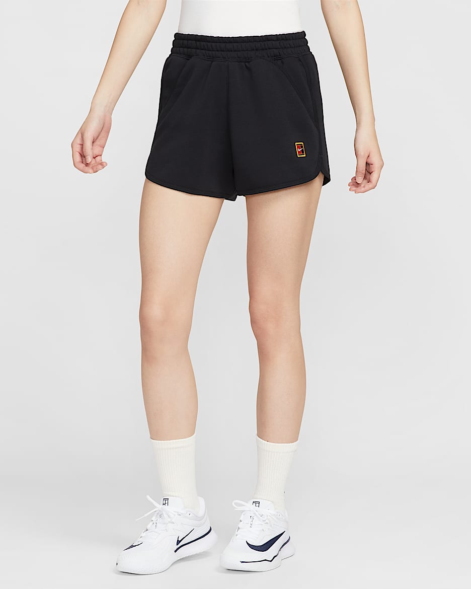 NikeCourt Heritage 女子加绒网球短裤 - 黑