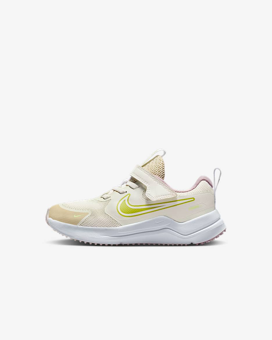 Nike Cosmic Runner 耐克宇宙一号幼童易穿脱运动鞋 - 帆白/足球灰/灰紫/仙人掌绿