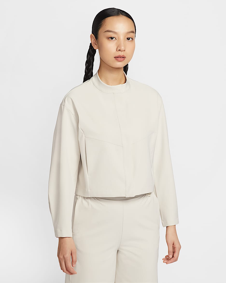 Nike 24.7 PerfectStretch Dri-FIT 无界弹韧女子速干宽松版型短款夹克 - 浅土褐/浅土褐/浅铁矿石灰