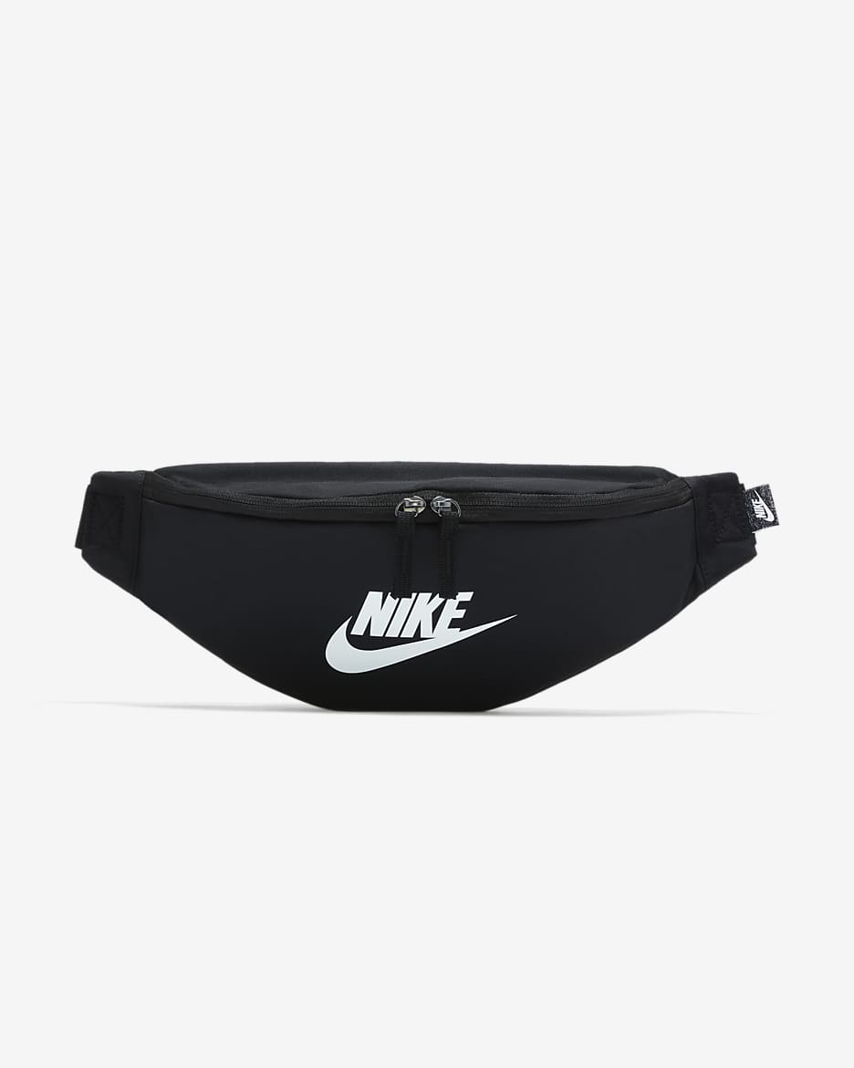 Nike Heritage 腰包 - 黑/黑/白色