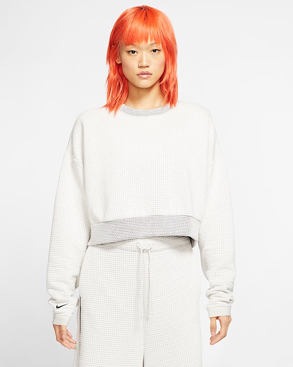 Nike Sportswear Tech Pack City Ready 女子针织圆领上衣 - 浅骨色/黑/黑