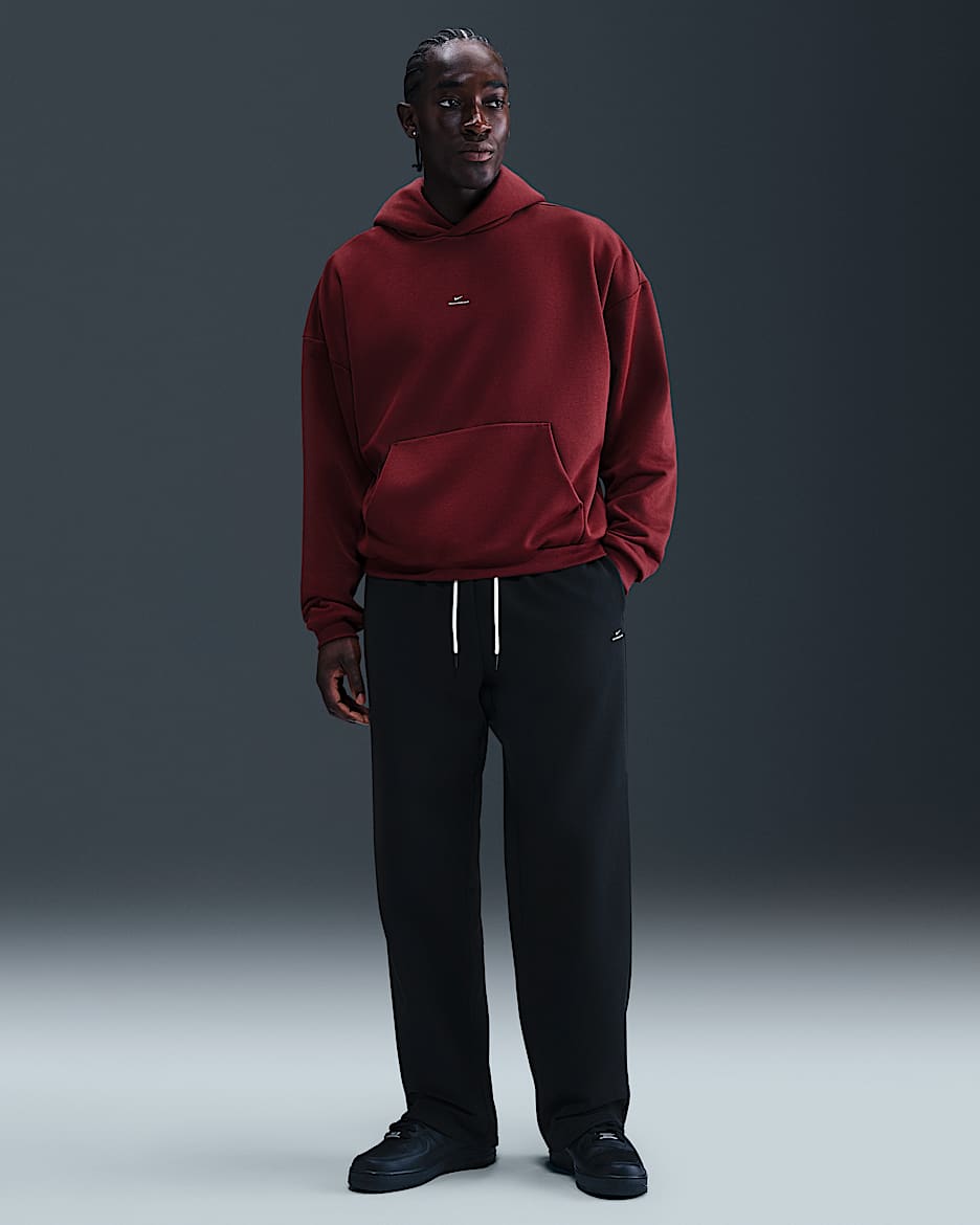 Nike Standard Issue Therma-FIT 耐克篮球小标系列男子加绒直筒篮球长裤 - 黑/淡象牙白