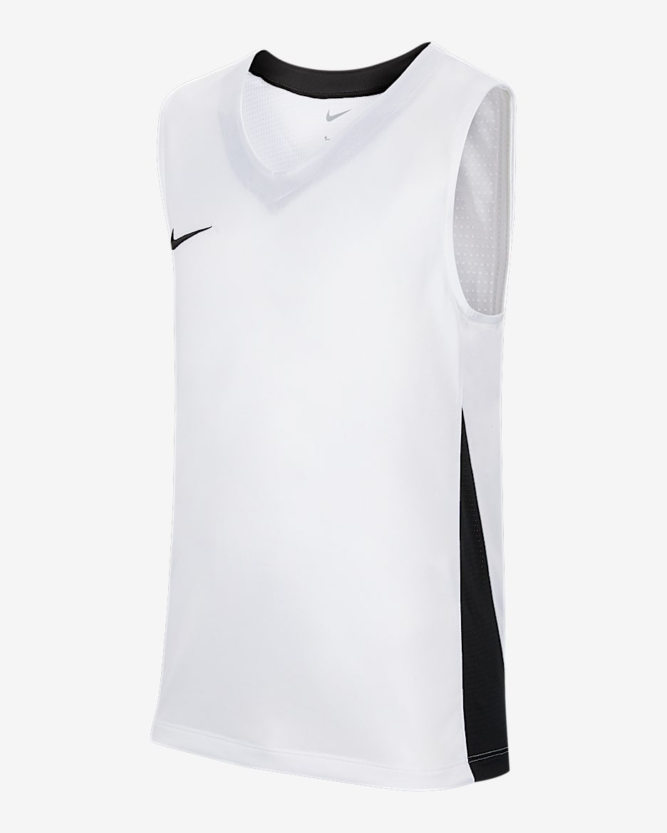 Nike 大童篮球球衣 - 白色/黑/黑