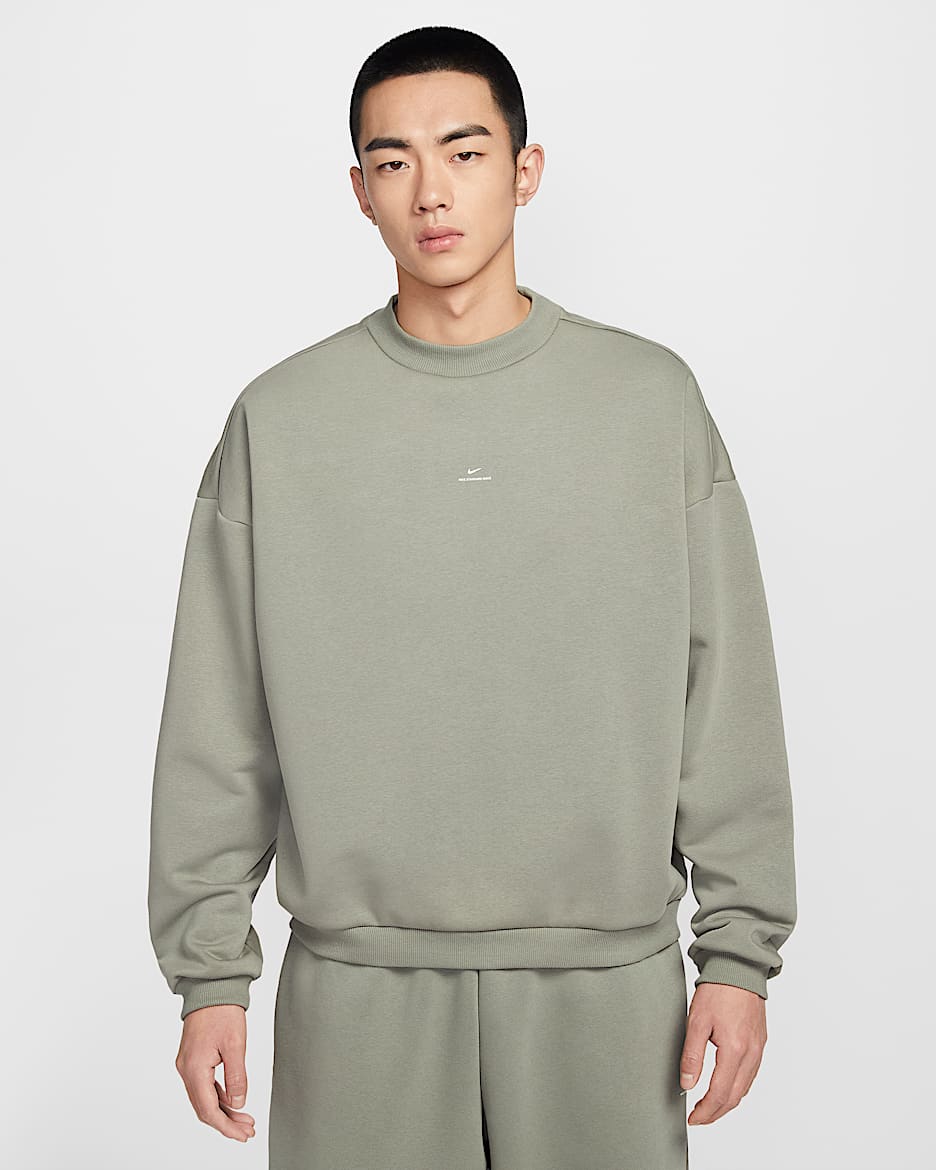 Nike Standard Issue Therma-FIT 耐克篮球小标系列男子加绒篮球圆领上衣 - 暗泥灰/淡象牙白