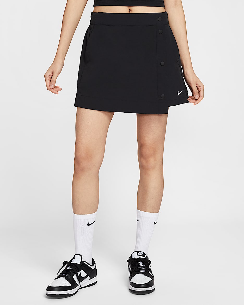 Nike Sportswear Essential 女子梭织裤裙 - 黑/白色