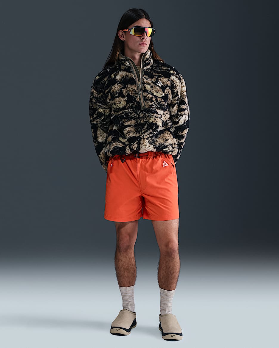 Nike ACG 男子徒步短裤 - 热情红/浅黄褐/山峰白