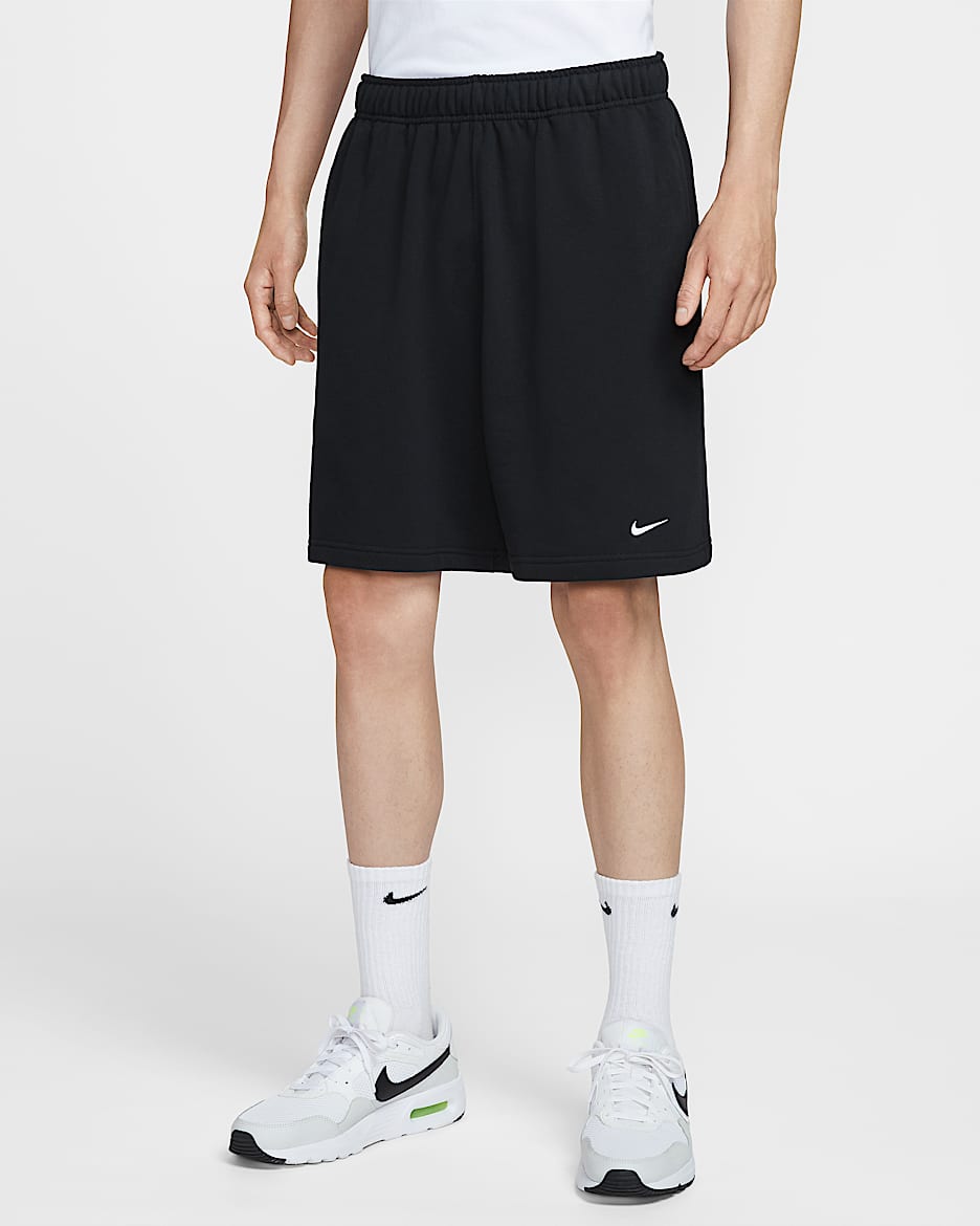 Nike Swoosh 男子法式毛圈短裤 - 黑