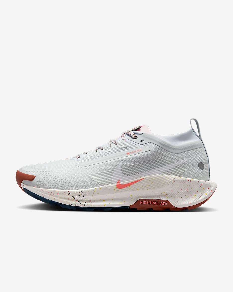 Nike Pegasus Trail 5 GORE-TEX 耐克飞马男子户外防水越野跑步鞋 - 白金色/足球灰/泡沫粉/白色