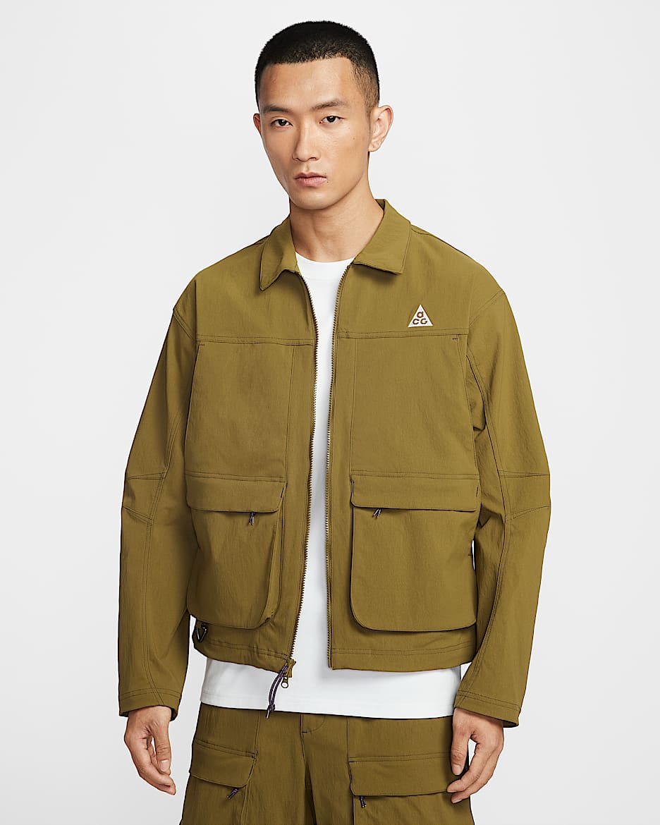 Nike ACG "Smith Summit" 马年限定脱缰系列新年款男子防晒拒水夹克 - 高射炮橄榄绿/煤黑/山峰白