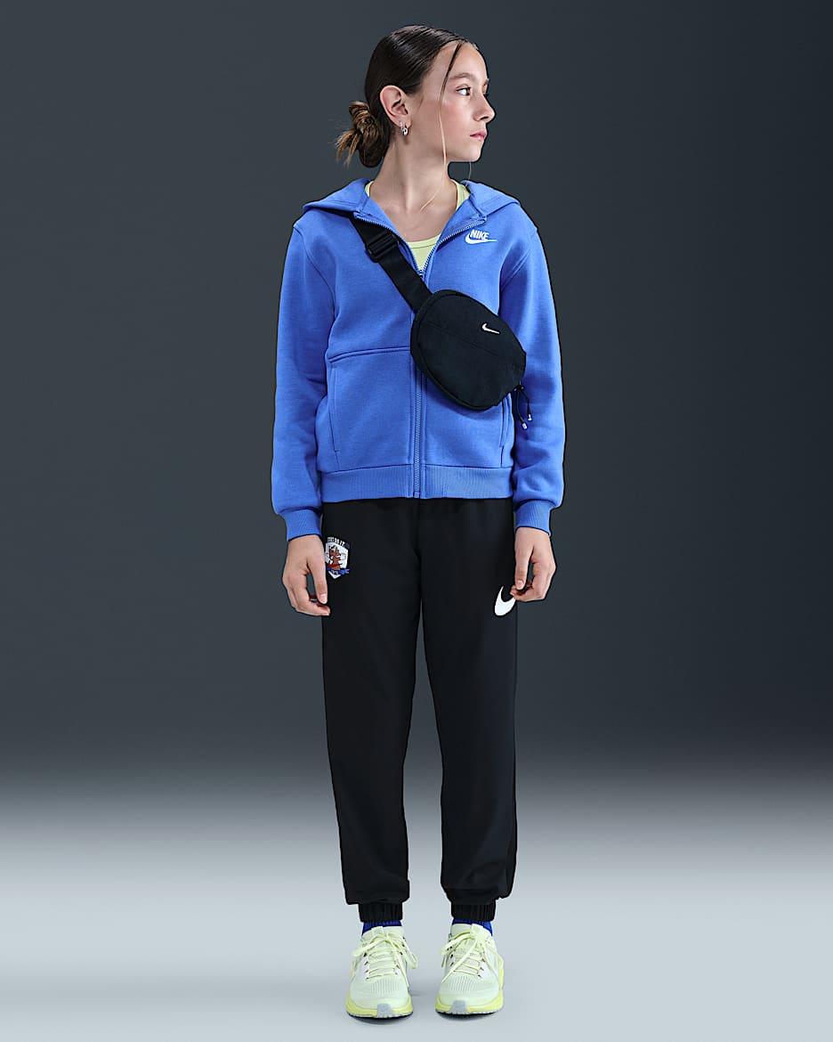 Nike Dri-FIT 大童（女孩）速干梭织训练长裤 - 黑