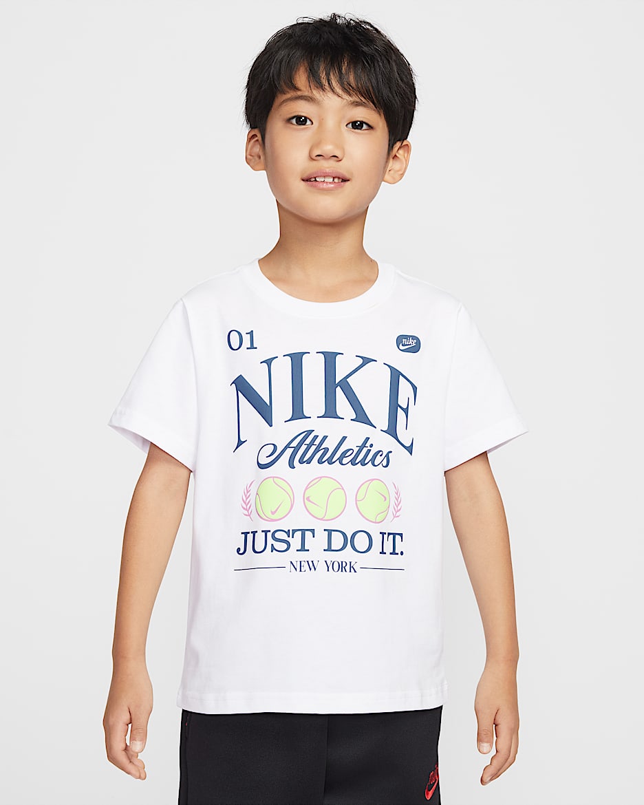 Nike Tennis Lifestyle 幼童T恤 - 白色