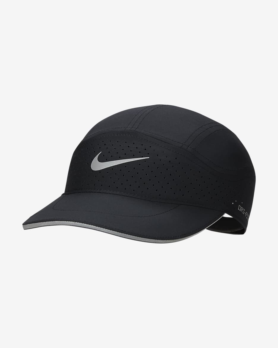 Nike Dri-FIT ADV Fly 软顶速干反光运动帽 - 黑/煤黑