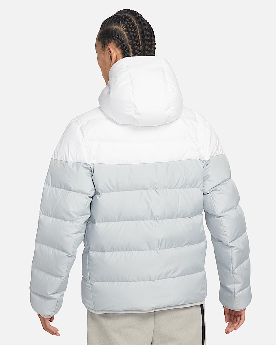 Nike Sportswear Windrunner 男子羽绒夹克 - 白色/浅烟灰/浅烟灰/黑