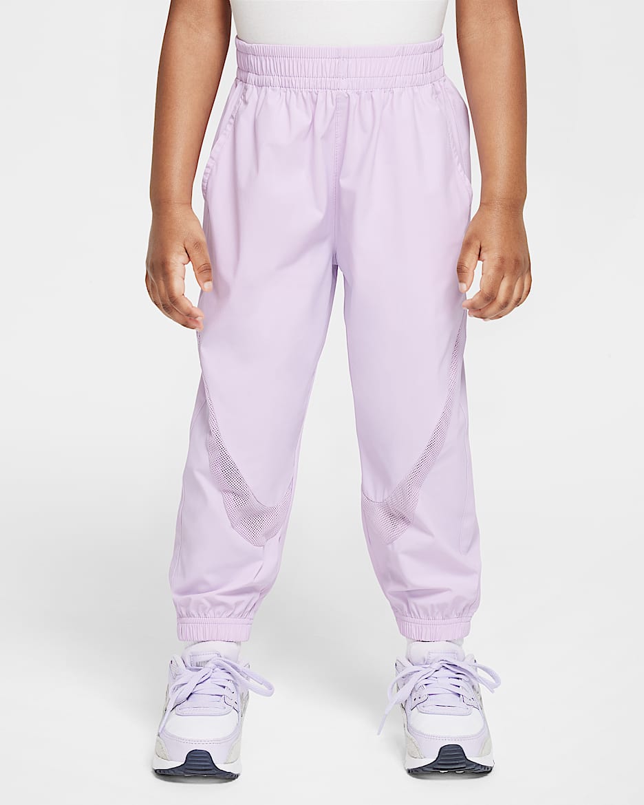 Nike Swoosh 婴童凉感防晒网眼布镶嵌梭织长裤 - 粉紫