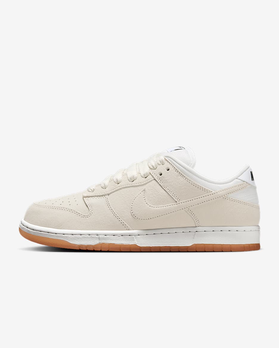 Nike SB Dunk Low Pro B 男/女滑板鞋 - 淡象牙白/山峰白/白色/淡象牙白