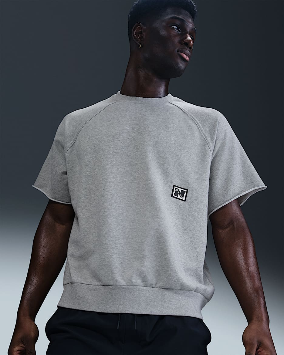 Nike Heritage Dri-FIT 男子速干针织短袖训练上衣 - 浅烟灰/调色/浅烟灰/浅烟灰